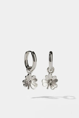 Meadowlark - Lucky Clover Charm Earrings, Sterling Silver