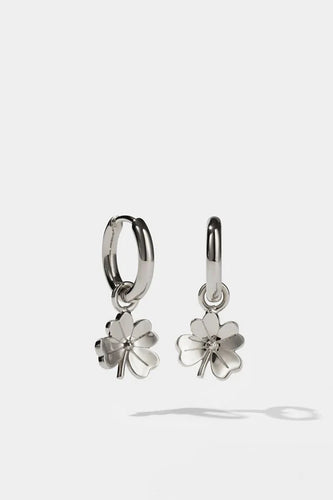 Meadowlark - Lucky Clover Charm Earrings, Sterling Silver