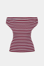 Ruby - Emma Knit Top, Navy White Red Stripe