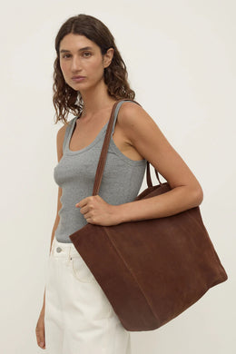 Assembly Label - Paige Suede Tote Bag, Amaro