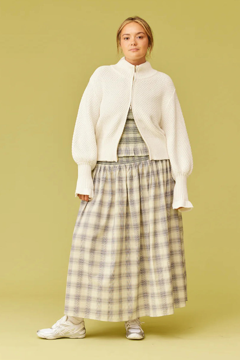 Ruby - Anastasia Skirt, Sage Tartan