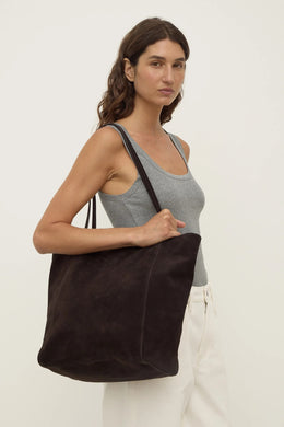Assembly Label - Paige Suede Tote Bag, Ganache