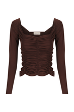 Dominique Healy - Jolene Longsleeve Tee, Chocolate