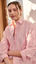 Staple The Label - Kari Oversized Shirt, Pink/White Stripe