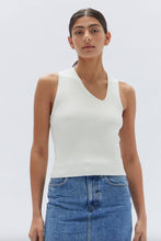 Assembly Label - Lunda Asymmetric Top, Antique White