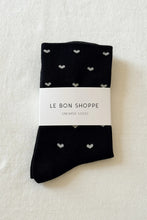 Le Bon Shoppe - Sneaker Socks, Hearts Black/Cream