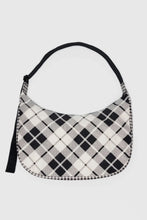 Baggu - Large Nylon Crescent Bag, Mixed Plaid