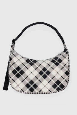 Baggu - Large Nylon Crescent Bag, Mixed Plaid