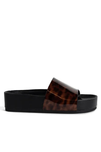 La Tribe - Platform Slide Animal, Black