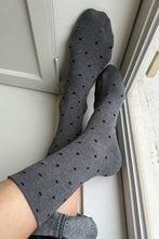 Le Bon Shoppe - Sneaker Socks, Charcoal Polka Dot