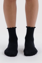 Baggu - Lettuce Edge Sock Set of 2, Black