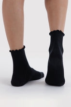 Baggu - Lettuce Edge Sock Set of 2, Black