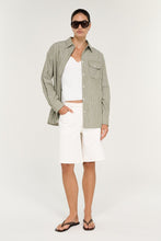 Staple The label - Lisara Oversized Shirt, Khaki/White