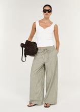 Staple The Label -  Lisara Relaxed Pant, Khaki/White
