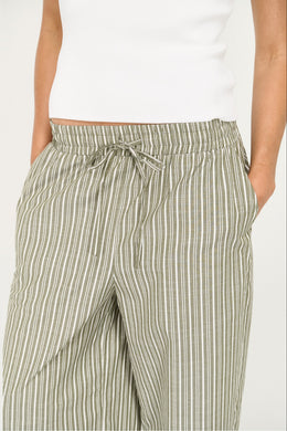 Staple The Label -  Lisara Relaxed Pant, Khaki/White