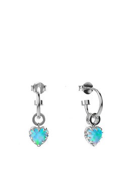 Stolen Girlfriends Club Jewellery - Love Anchor Earring, Sterling Silver/Bello Opal