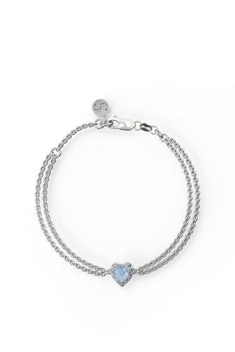 Stolen Girlfriends Club Jewellery - Love Claw Bracelet, Blue Lace Agate / Sterling Silver