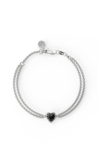 Stolen Girlfriends Club Jewellery - Love Claw Bracelet, Onyx / Sterling Silver