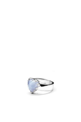 Stolen Girlfriends Club Jewellery - Love Claw Ring, Sterling Silver/ Blue Lace Agate