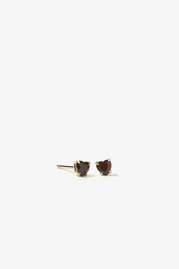 Meadowlark - Micro Heart Jewel Studs, Gold Plated