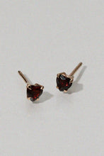 Meadowlark - Micro Heart Jewel Studs, Gold Plated