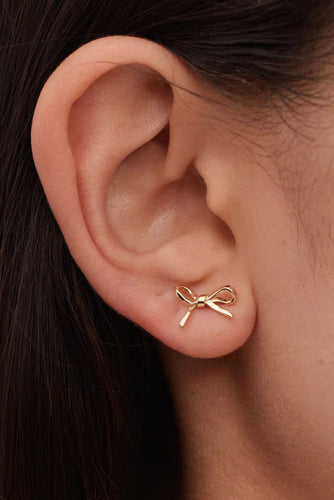 Meadowlark - Bow Stud Earrings Small, Gold Plated