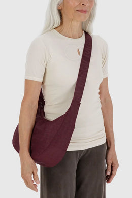 Baggu - Medium Nylon Crescent Bag, Mahogany