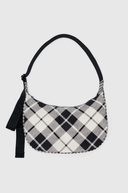 Baggu - Medium Nylon Crescent Bag, Mixed Plaid