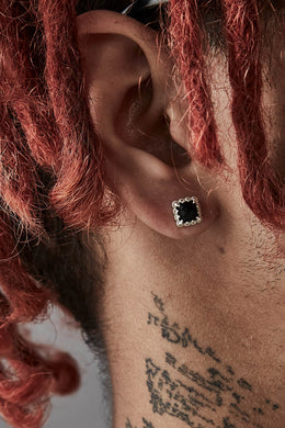 Stolen Girlfriends Club Jewellery - Mini Claw Studs, Onyx/ Sterling Silver