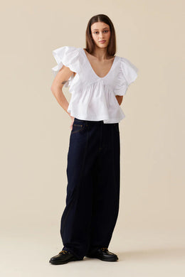 Ruby - Noni Ruffle Top, White