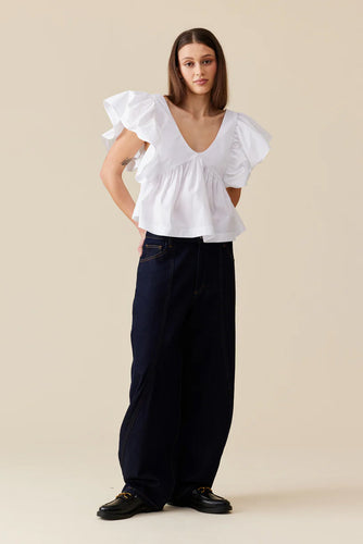 Ruby - Noni Ruffle Top, White