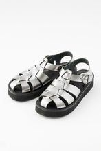 Organic Handloom - Gurkha Platform Sandal, Silver