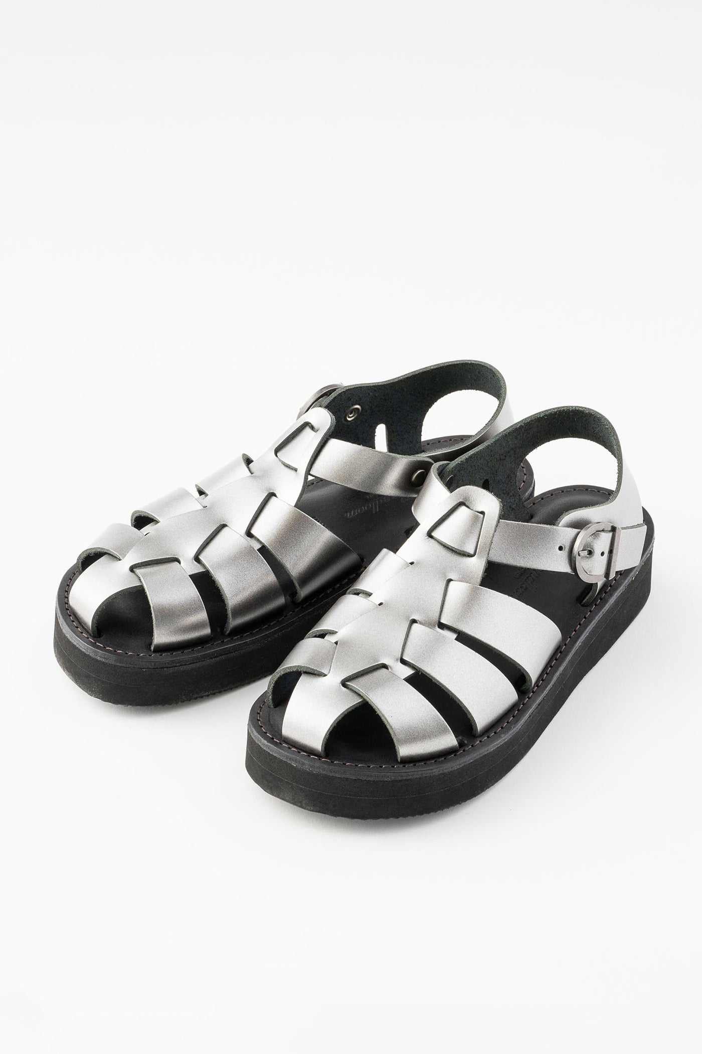 Organic Handloom - Gurkha Platform Sandal, Silver