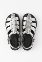 Organic Handloom - Gurkha Platform Sandal, Silver
