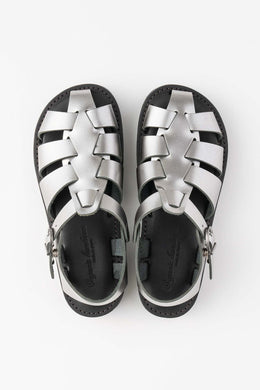 Organic Handloom - Gurkha Platform Sandal, Silver