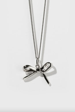 Meadowlark - Bow Pendant Necklace, Sterling Silver