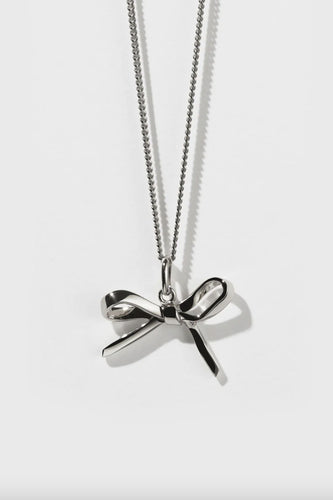 Meadowlark - Bow Pendant Necklace, Sterling Silver
