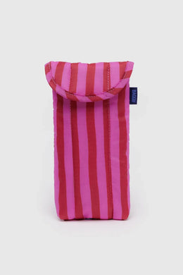 Baggu - Puffy Glasses Sleeve, Pink Red Painted Stripe