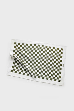 Lettuce - Tea Towel, Micro Checkers Olive