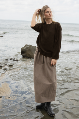 Sophie - Knitted Pullover, Cocoa