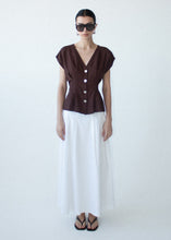 Staple The Label - Rhodes V Neck Top, Chocolate