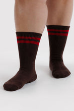 Baggu - Ribbed Sock, Coffee Stripe