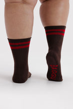 Baggu - Ribbed Sock, Coffee Stripe