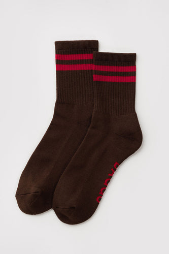 Baggu - Ribbed Sock, Coffee Stripe