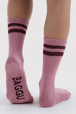 Baggu - Ribbed Sock, Wild Plum Stripe
