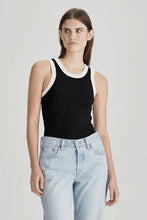 Commoners - Fitted Rib Tank, Black/White
