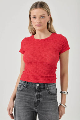 Rollas - Daisy Lace Tee, Candy Red