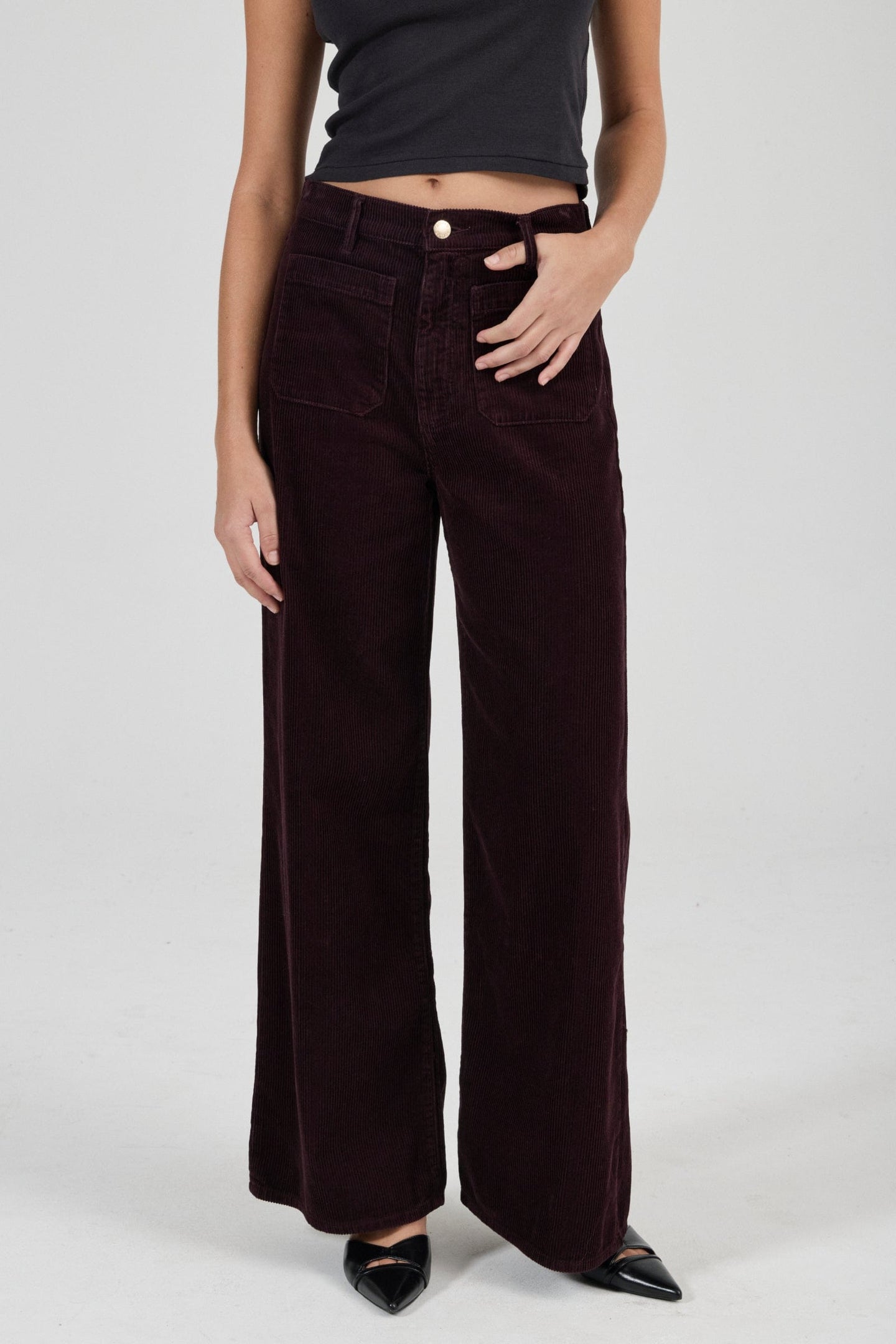 Rollas - Relaxed Sailor Long Cord, Dark Cherry
