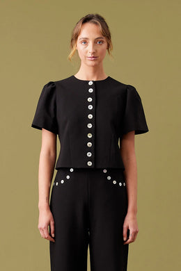 Ruby - Carolyn Short Sleeve Blazer, Black