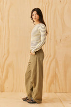 Ruby - Esme Long Sleeve Top, Grey Marle Butter Stripe